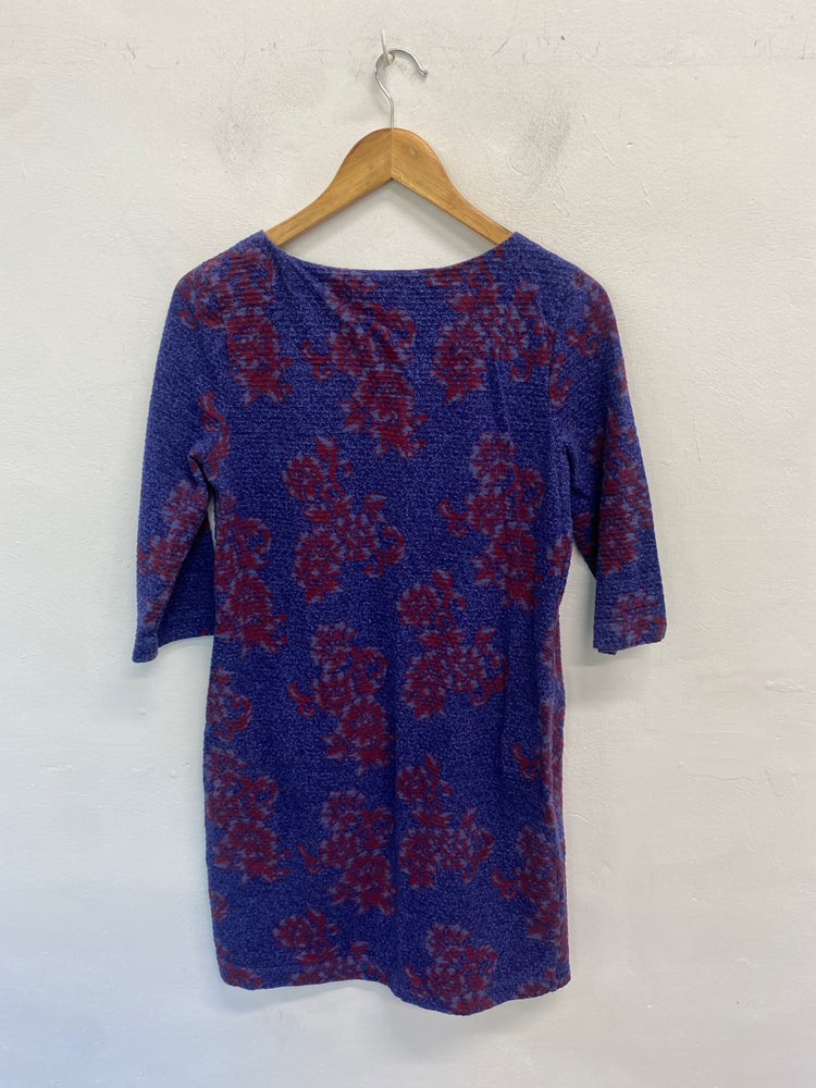 Gorgeous White stuff Dress UK12 Purple burgundy floral MM005