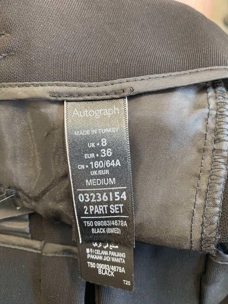 Gorgeous Autograph Paperbag Waist Trousers UK8 Black FH004