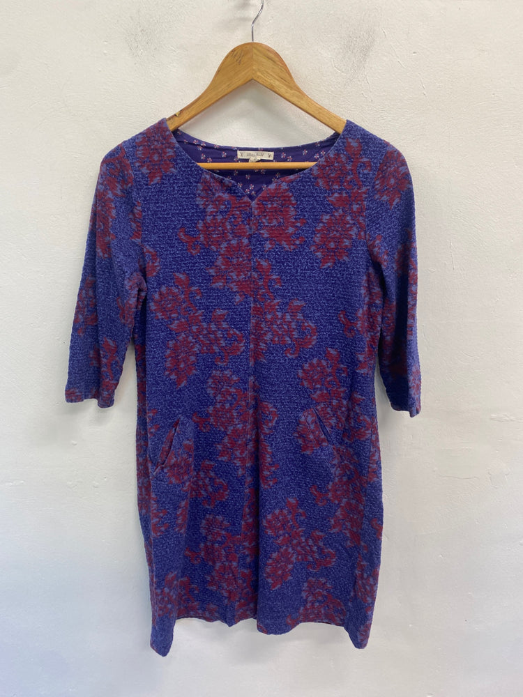 Gorgeous White stuff Dress UK12 Purple burgundy floral MM005