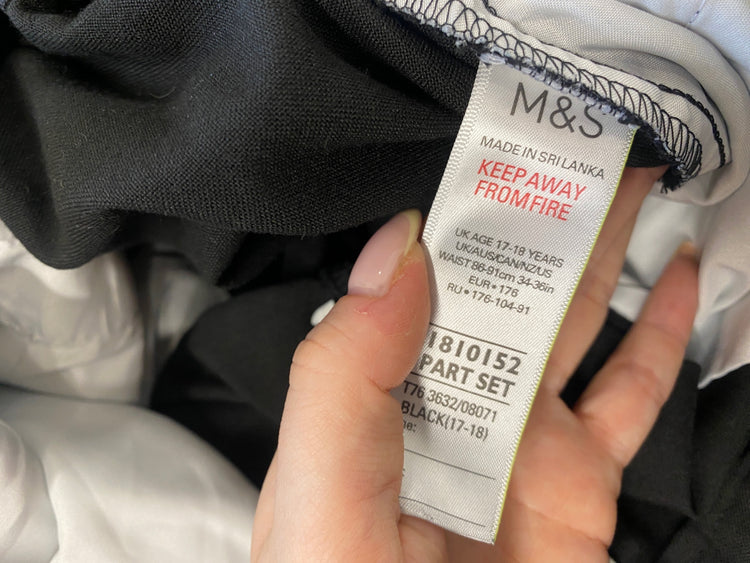 Fabulous teen Marks & Spencers Clothing bundle Age 16-17 Black FH004