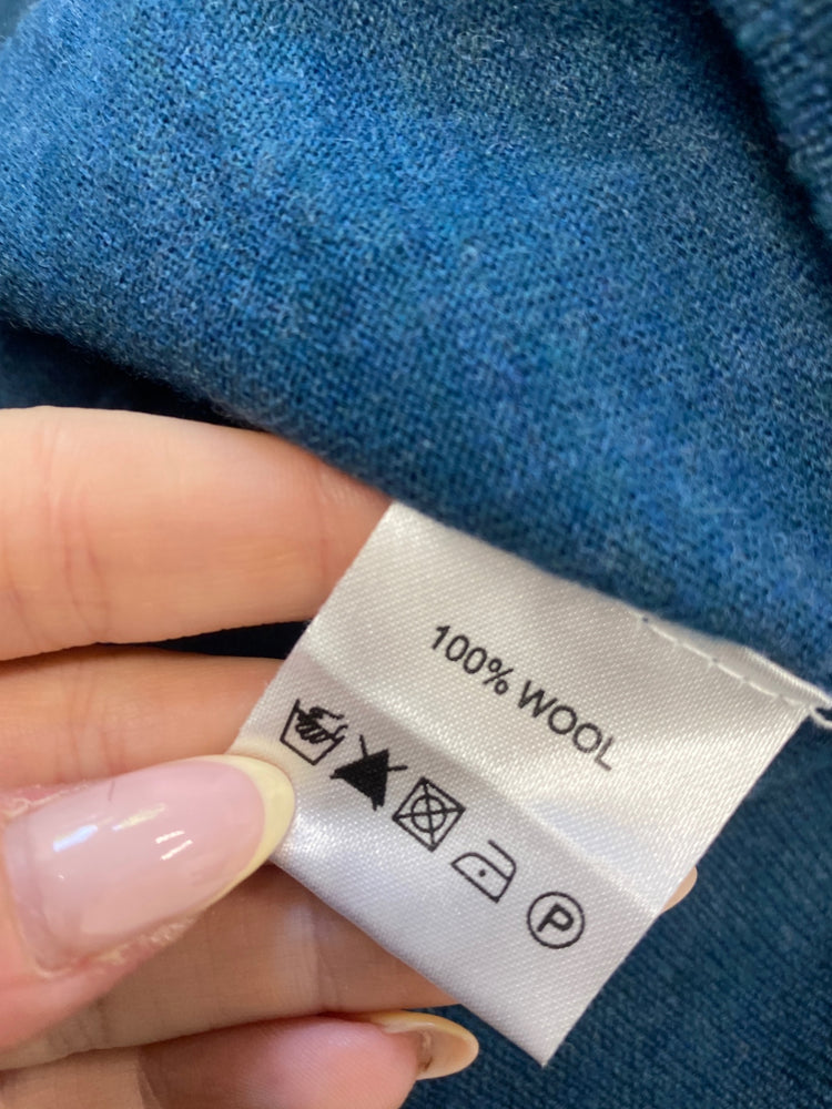 Classic Linea Sweater UK L Blue smart work FH004