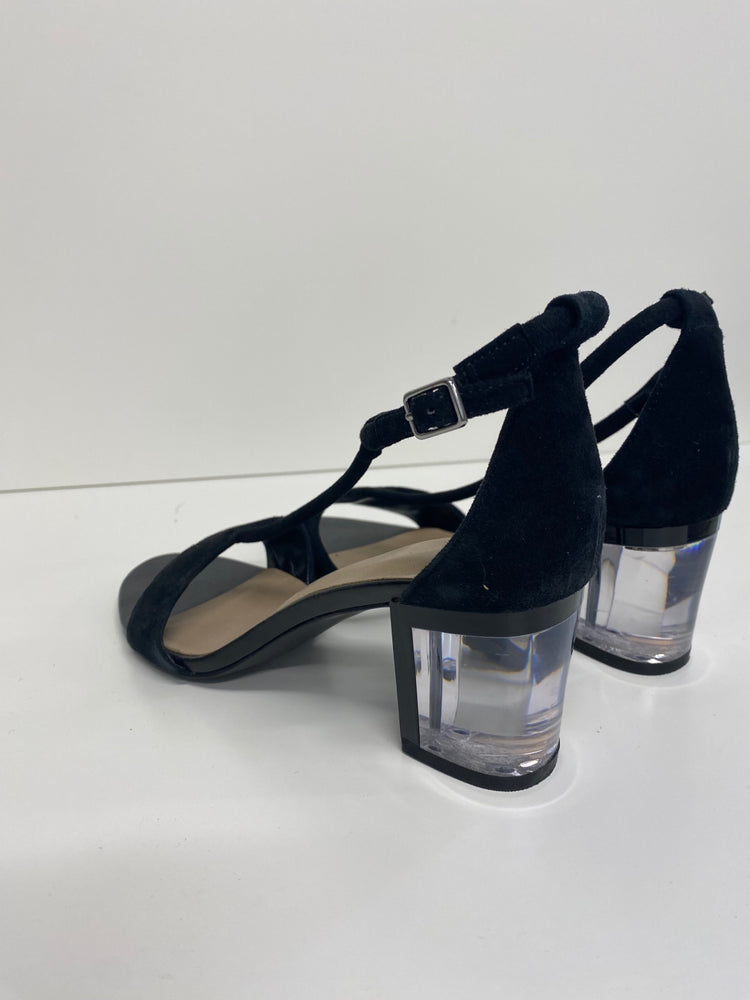 Gorgeous Autograph Sandals UK5 Black mid glass heel FH004