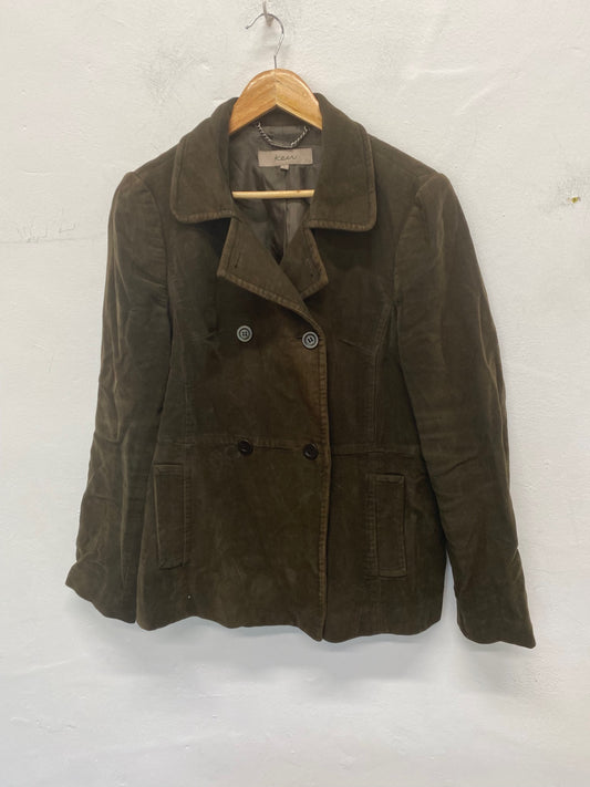 Gorgeous Kew Jacket UkL Olive green moleskin double breasted classic NR002