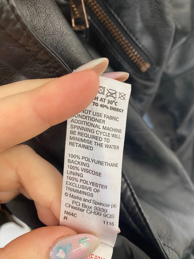 Gorgeous Marks & Spencers Biker Jacket 11-12yrs Black FH004