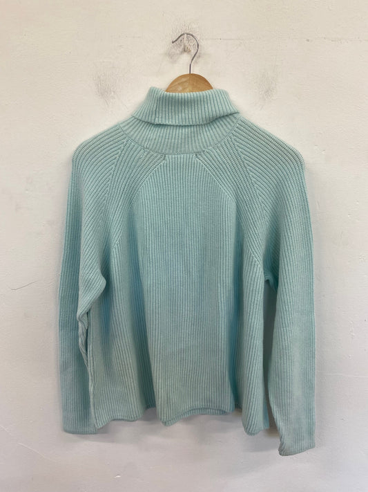 Gorgeous Marks & Spencers Turtleneck Jumper UK L Turquoise FH004