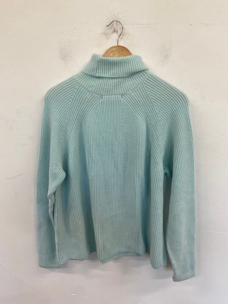Gorgeous Marks & Spencers Turtleneck Jumper UK L Turquoise FH004