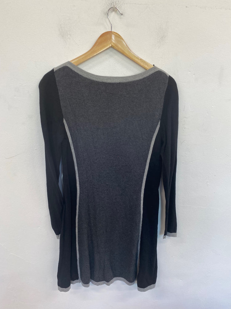 Gorgeous TU Jumper Dress UK12 Grey & Black FH004