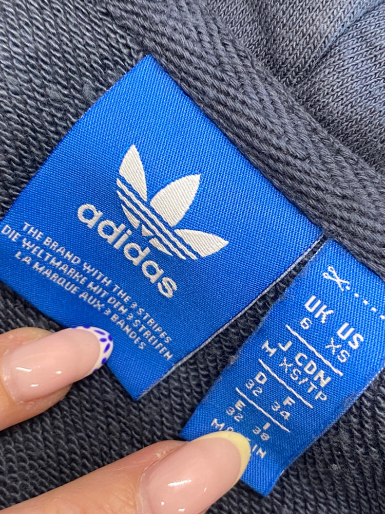 Gorgeous Adidas Hoodie UK6 Dark Grey distressed GK001