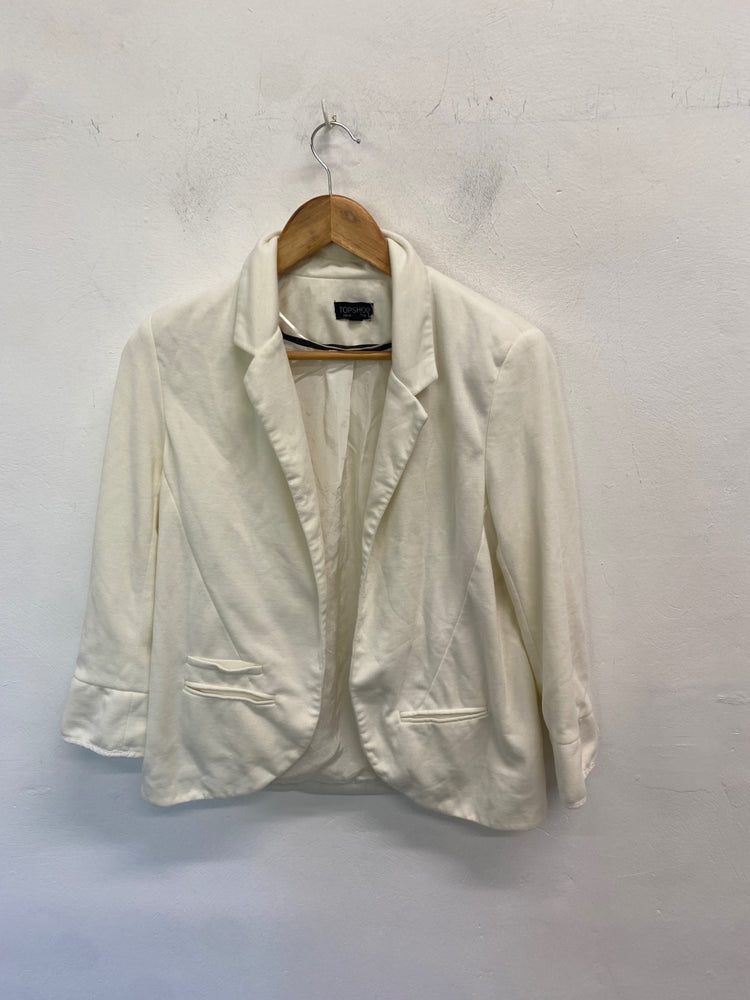 Gorgeous Topshop Blazer UK12 Cream formal AO001