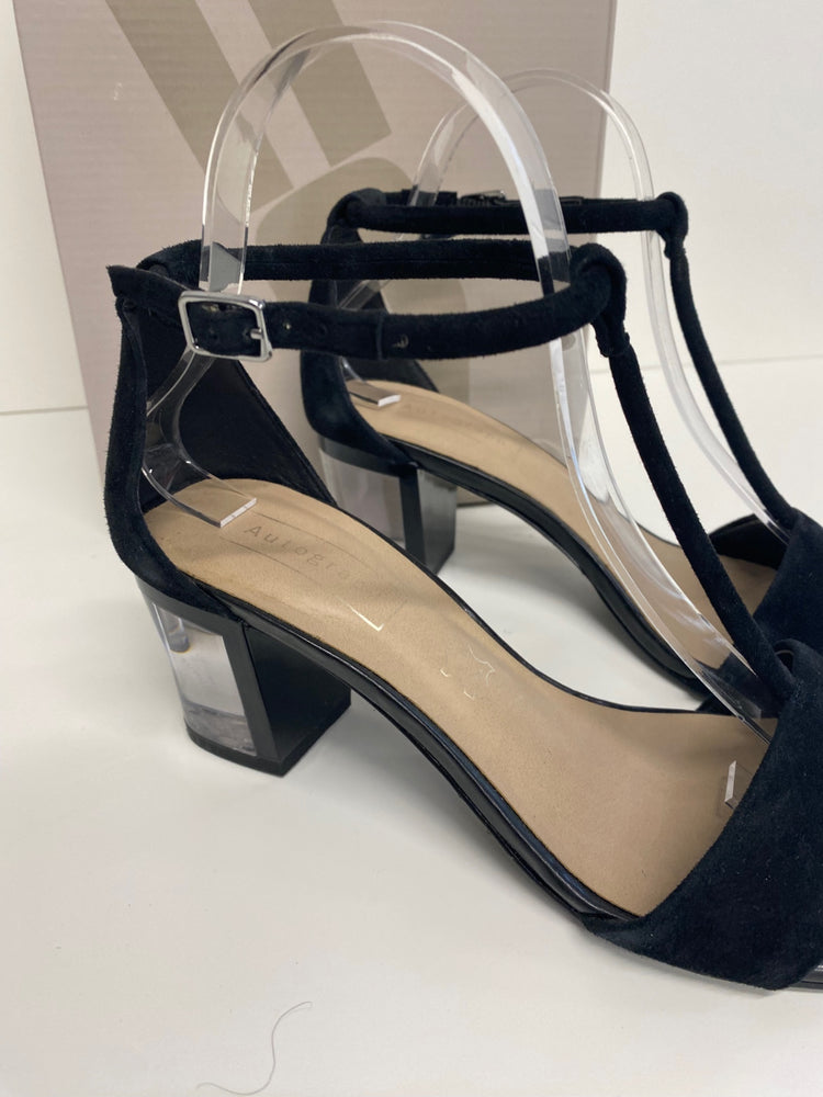Gorgeous Autograph Sandals UK5 Black mid glass heel FH004