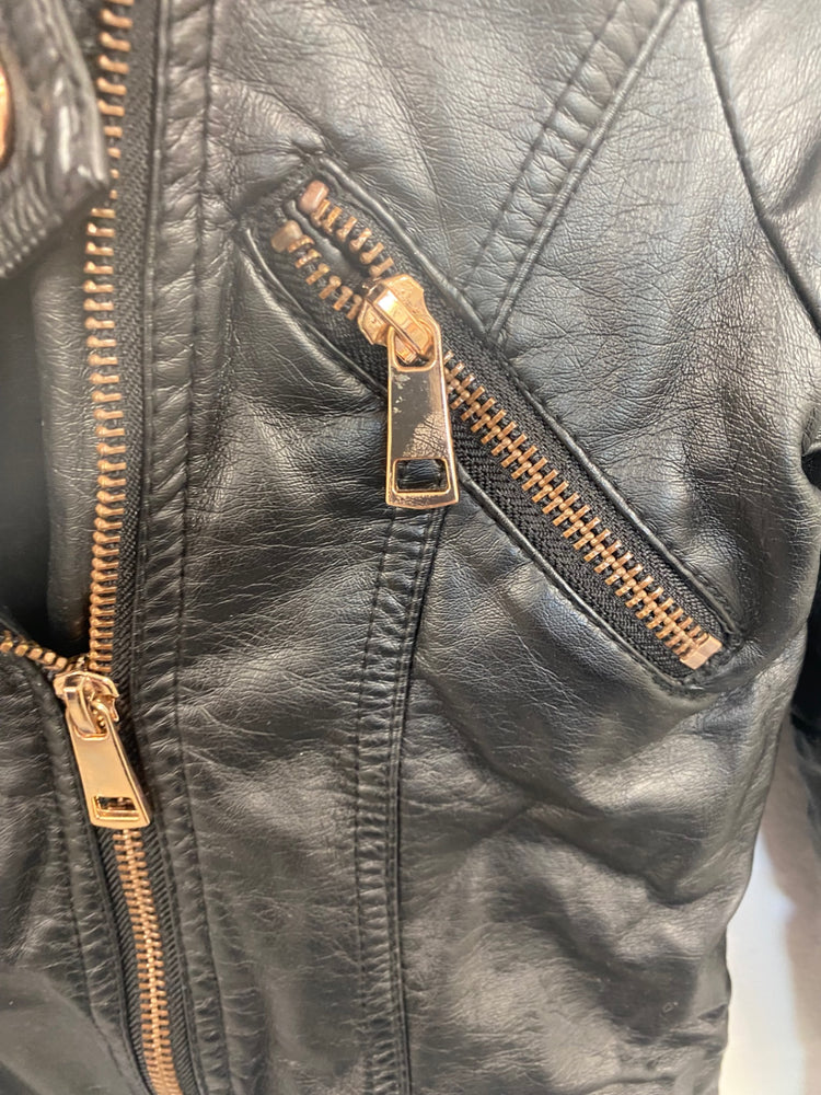 Gorgeous Marks & Spencers Biker Jacket 11-12yrs Black FH004