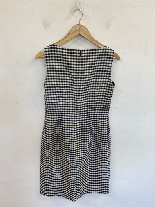 Gorgeous Austin Reed Midi Dress UK10 Black & White Gingham NR002
