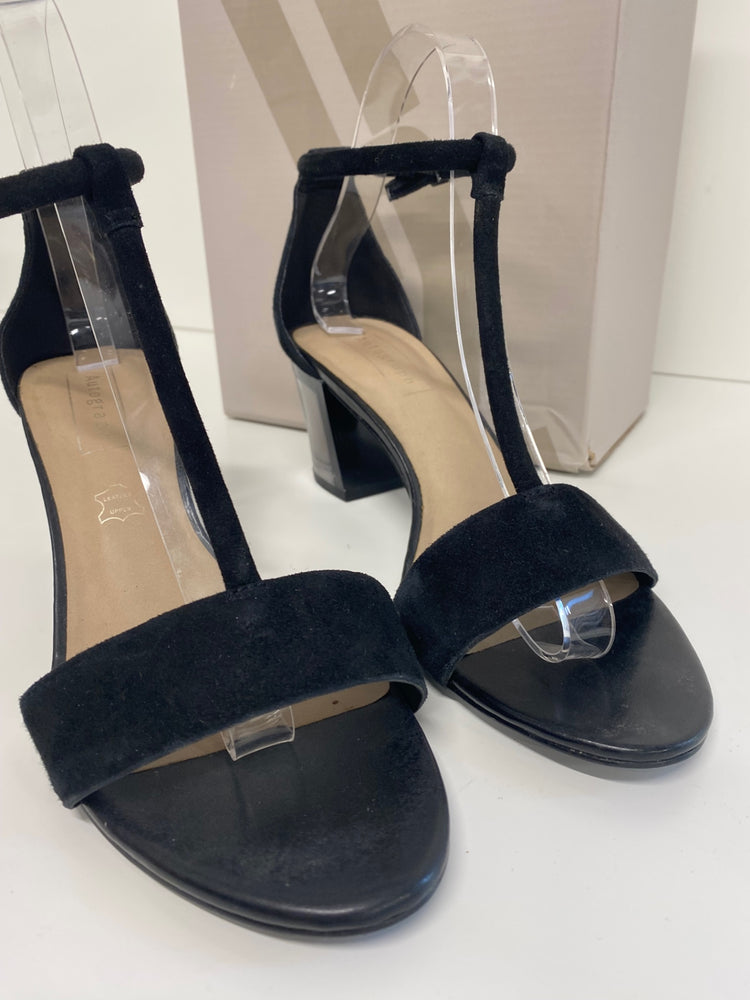 Gorgeous Autograph Sandals UK5 Black mid glass heel FH004