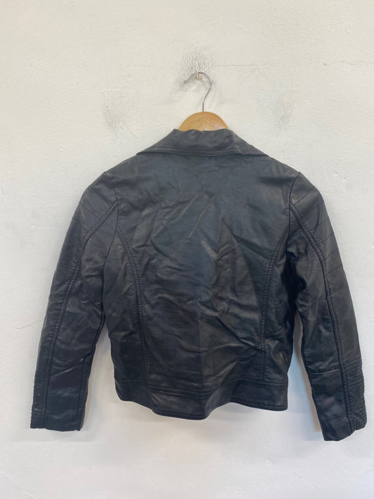 Gorgeous Marks & Spencers Biker Jacket 11-12yrs Black FH004