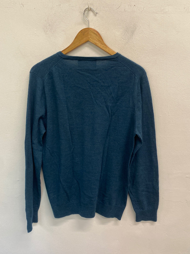 Classic Linea Sweater UK L Blue smart work FH004