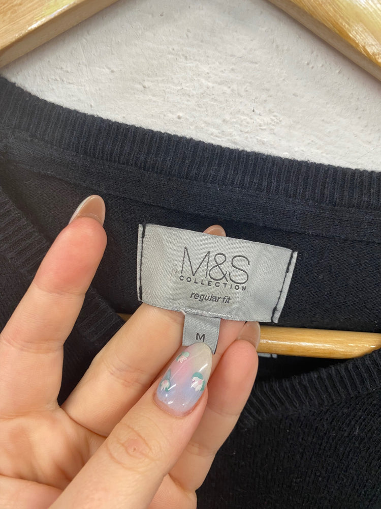 Classic Marks & Spencers Jumper UK M Black FH004