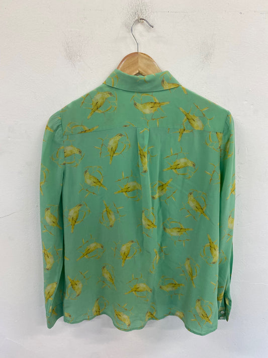 Gorgeous Leifsdottir Blouse UK8 Green & Yellow FH004