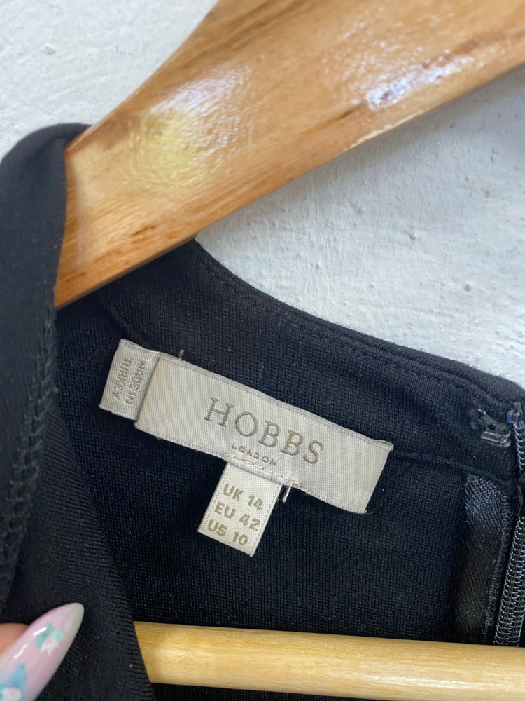 Gorgeous HOBBS Midi Dress UK14 Black NR002