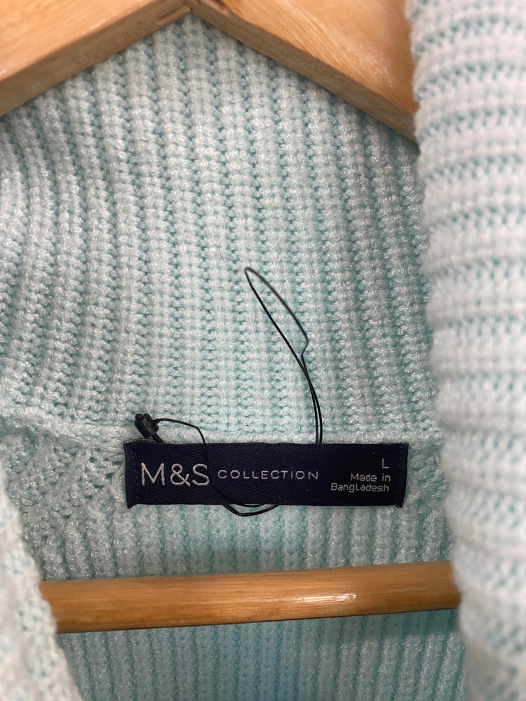 Gorgeous Marks & Spencers Turtleneck Jumper UK L Turquoise FH004