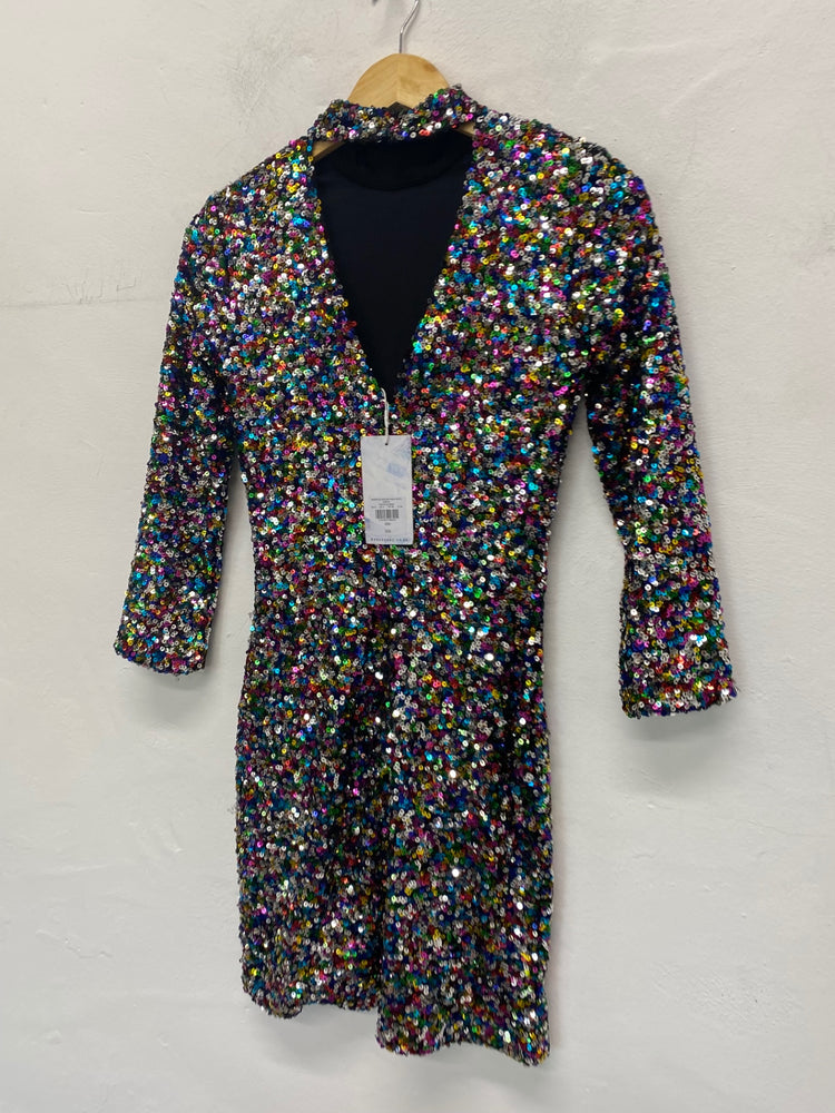 Gorgeous Warehouse Mini dress Uk8 Multicolour Rainbow SL002