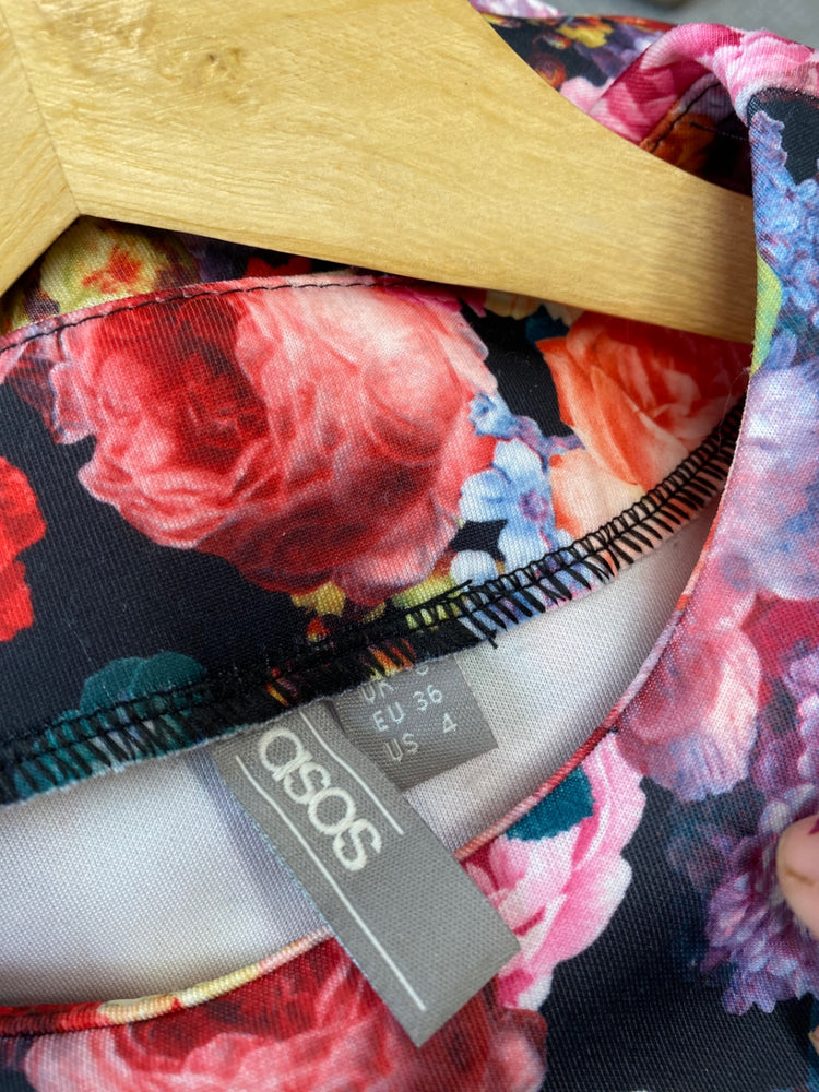 Gorgeous ASOS Mini Dress Uk8 Multicoloured floral SL002