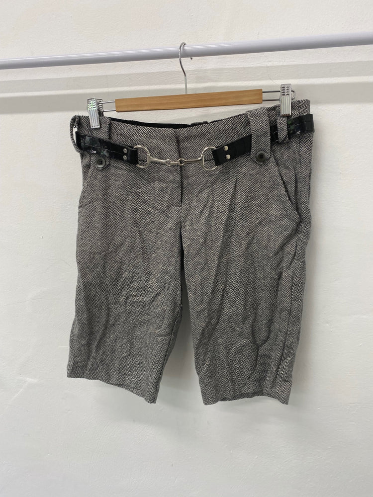 Gorgeous River island Formal Shorts UK10 Houndstooth Y2K SL002