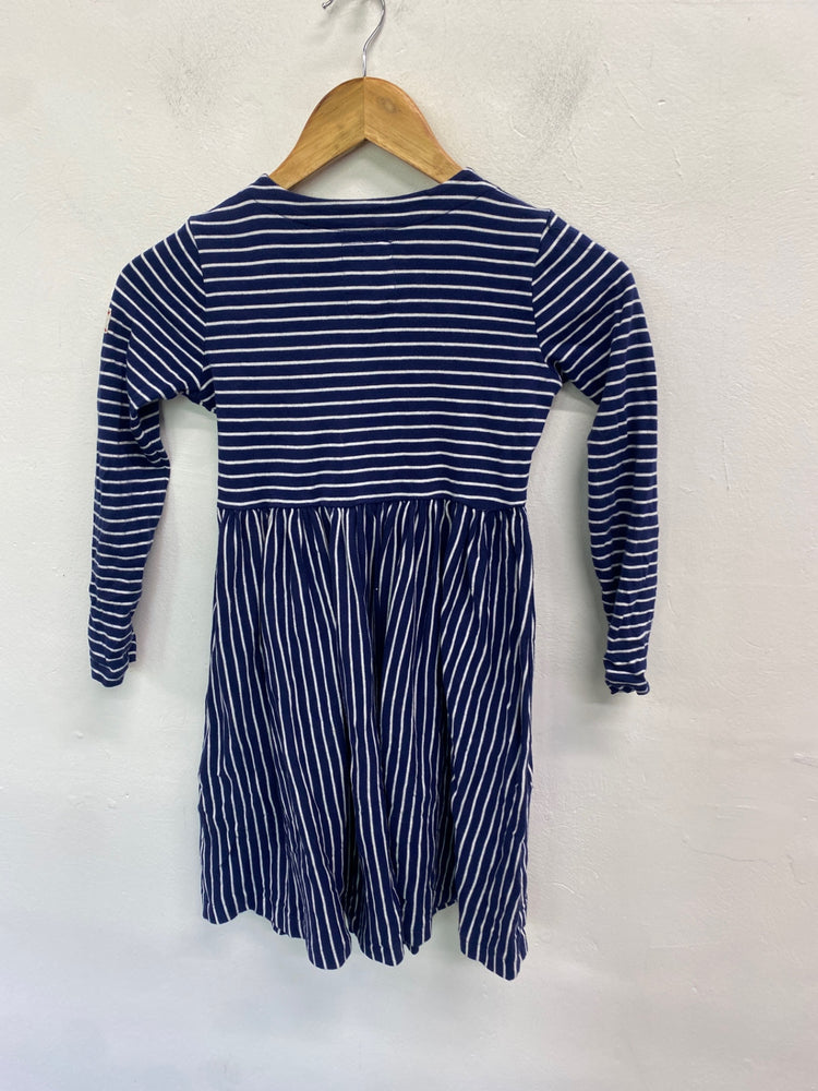Gorgeous Joules Dress Age 9 Navy striped cute NR002