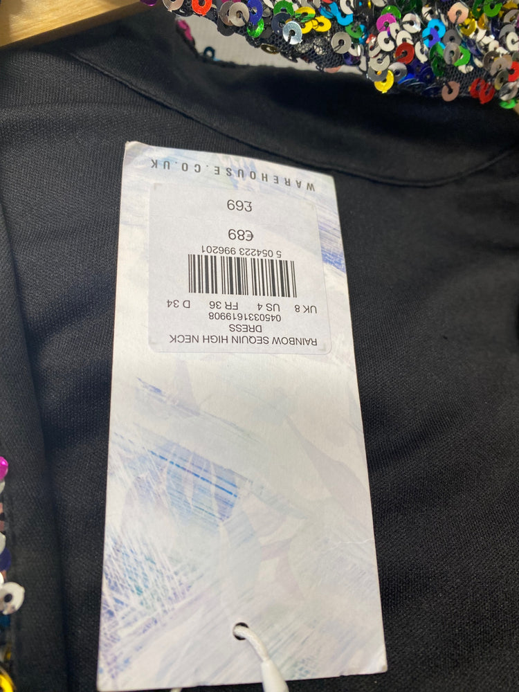 Gorgeous Warehouse Mini dress Uk8 Multicolour Rainbow SL002