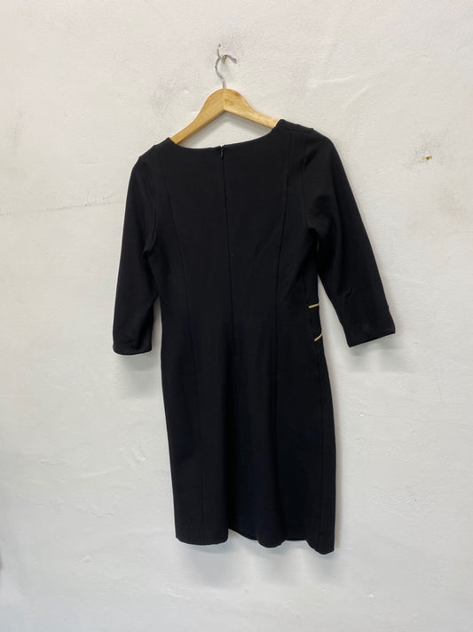 Gorgeous Seraphine Maternity Dress Uk8 Black & Gold SL002