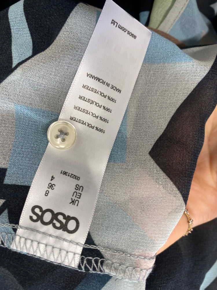 Gorgeous ASOS Blouse UK8 Multicolored geometrical SL002