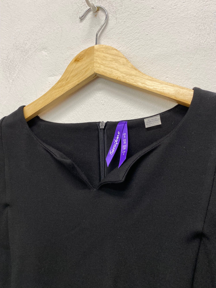 Gorgeous Seraphine Maternity Dress Uk8 Black & Gold SL002