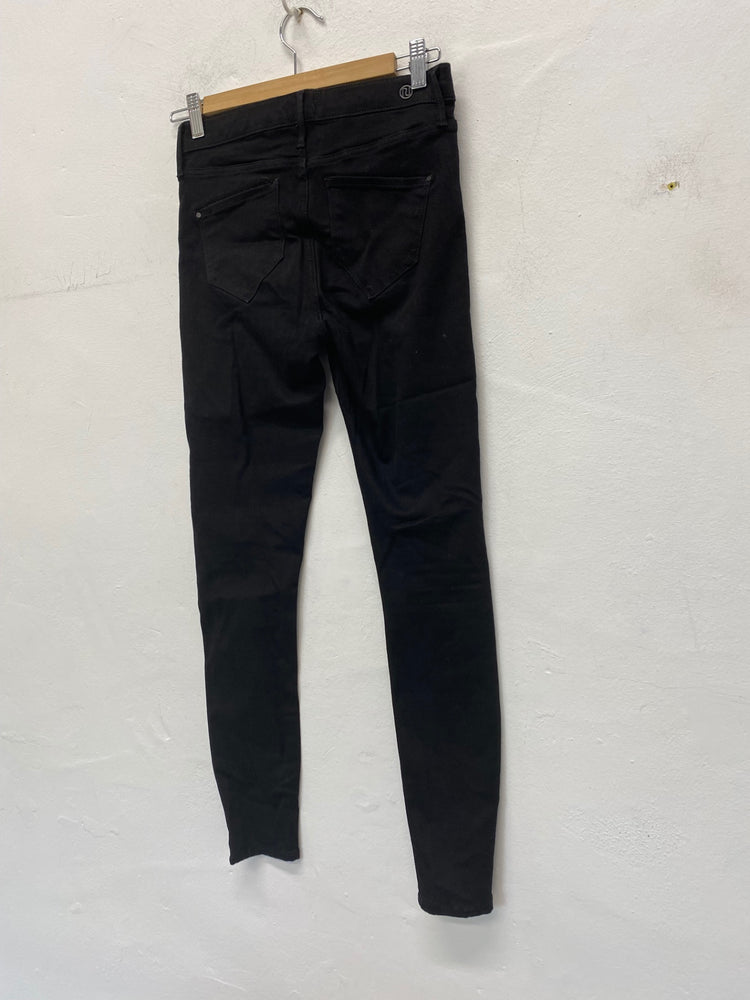 Gorgeous River island Molly Skinny jeans Uk8 Black with sequins SL002
