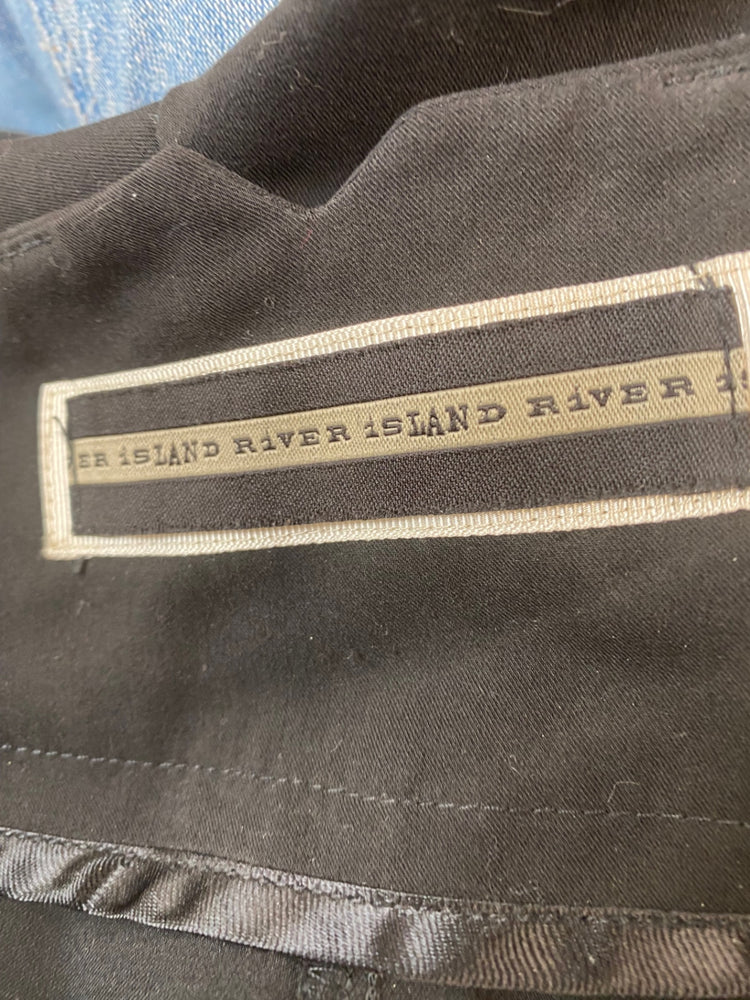 Gorgeous River island Formal Shorts Uk8 Black & Diamante Y2K SL002