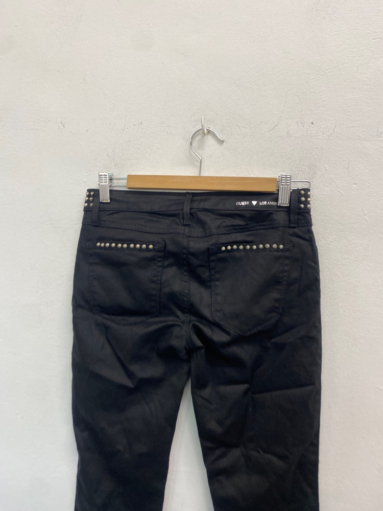 Gorgeous Guess low waist W29" Black studded SL002