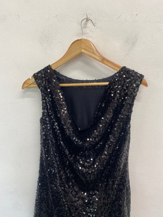 Gorgeous Rock a bye Rosie Dress UK8 Black Sequin SL002