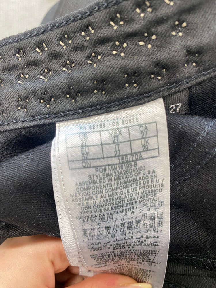 Gorgeous Guess low waist W29" Black studded SL002