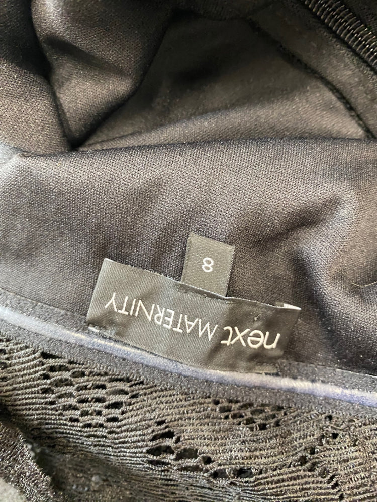 Gorgeous Next Maternity Dress Uk8 Black lace overlay SL002