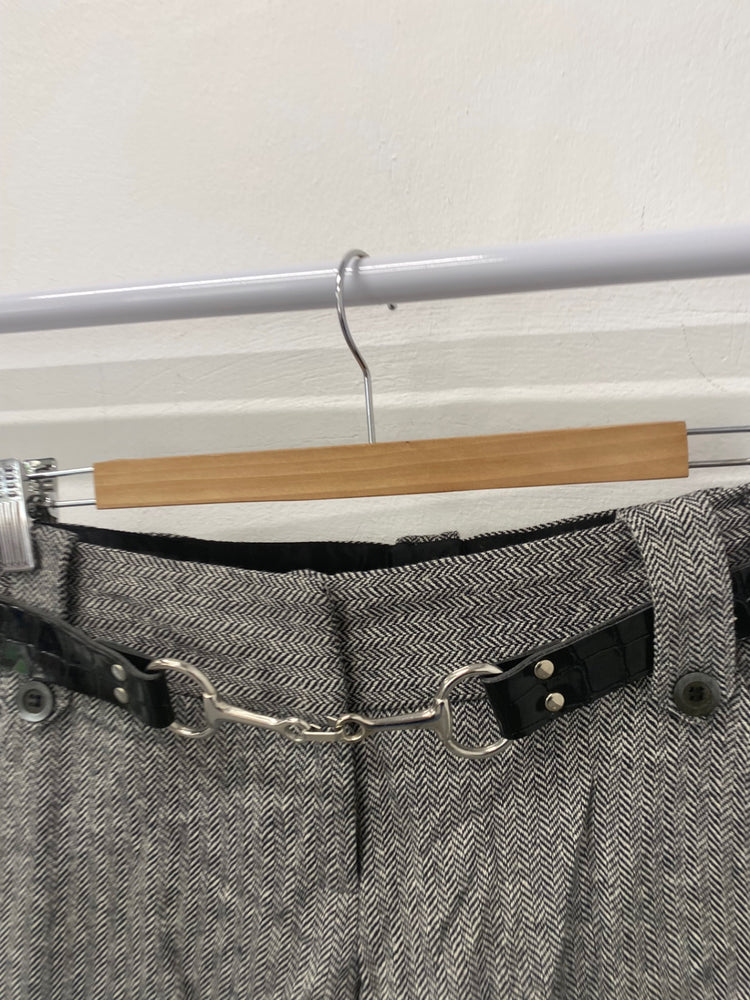 Gorgeous River island Formal Shorts UK10 Houndstooth Y2K SL002