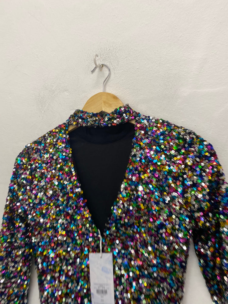 Gorgeous Warehouse Mini dress Uk8 Multicolour Rainbow SL002