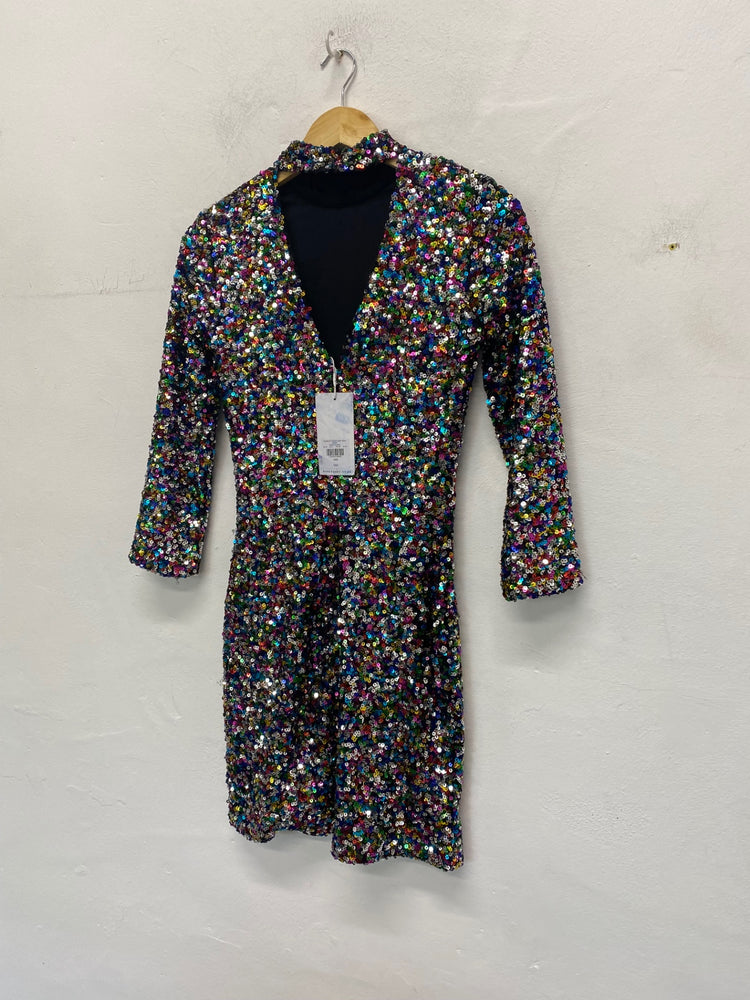 Gorgeous Warehouse Mini dress Uk8 Multicolour Rainbow SL002