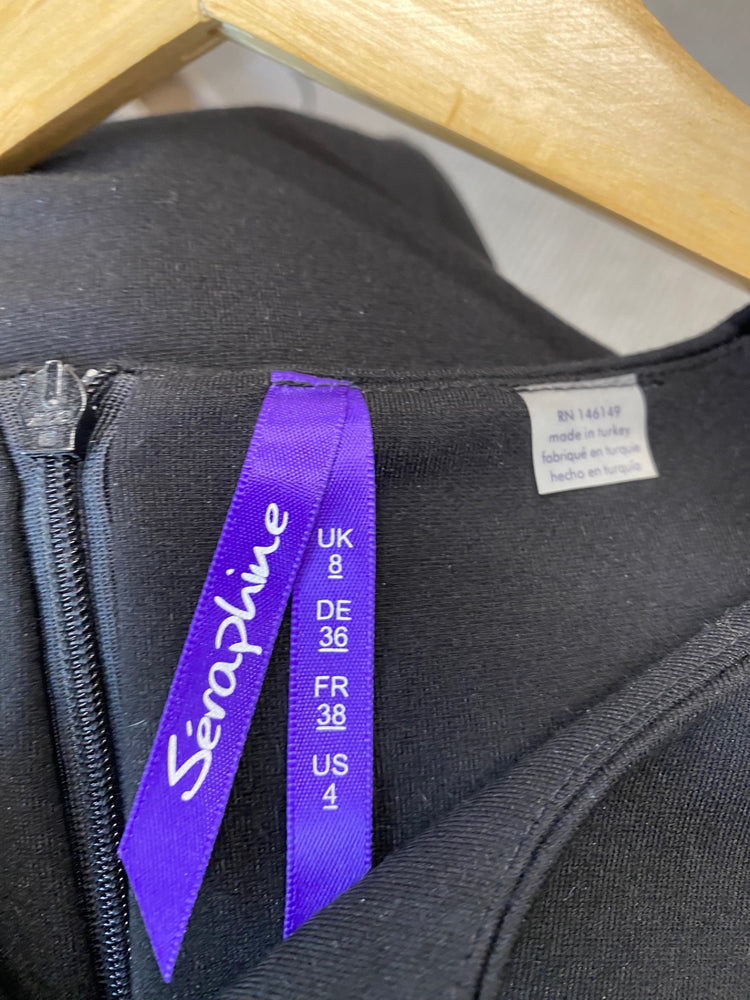 Gorgeous Seraphine Maternity Dress Uk8 Black & Gold SL002