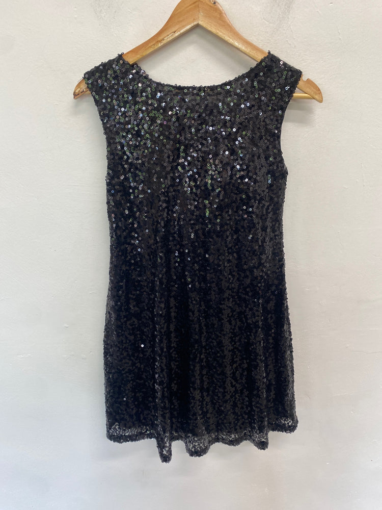 Gorgeous Rock a bye Rosie Dress UK8 Black Sequin SL002