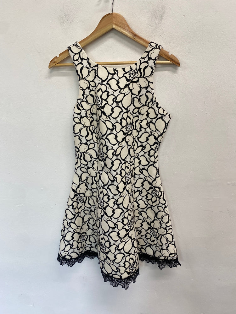 Gorgeous River Island Dress UK10 Black and Cream lace SL002