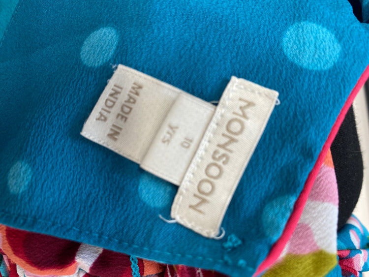 Gorgeous Monsoon Dress Age 10 Blue floral NR002