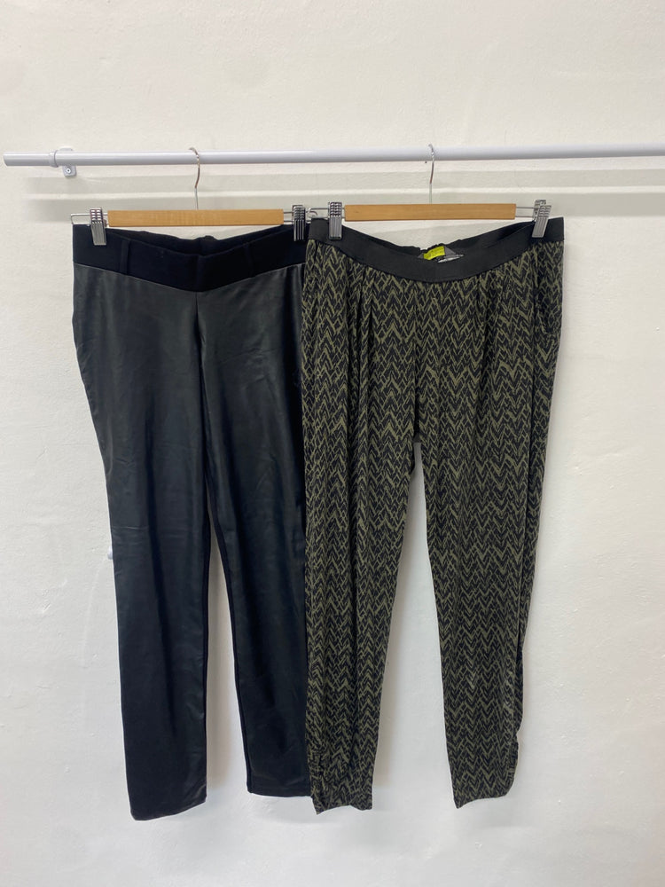 Gorgeous duo Blooming Marvellous Seraphine Maternity trousers UK8 Black and olive SL002 #11