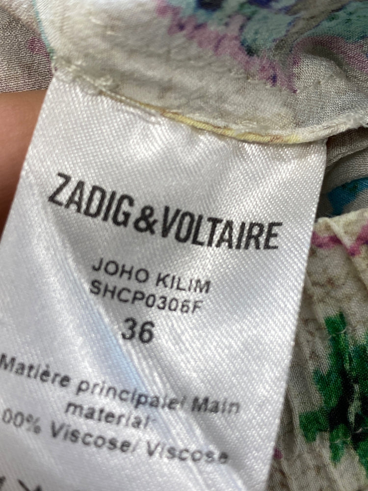 Gorgeous Zadig & Voltaire Wide leg trousers UK8 Multicolored pattern LB006