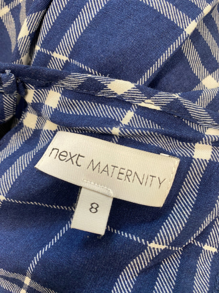Gorgeous Next Maternity Blouse UK8 Blue and White SL002