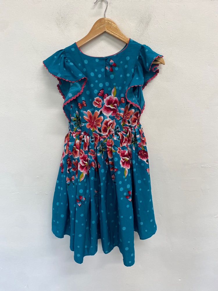 Gorgeous Monsoon Dress Age 10 Blue floral NR002