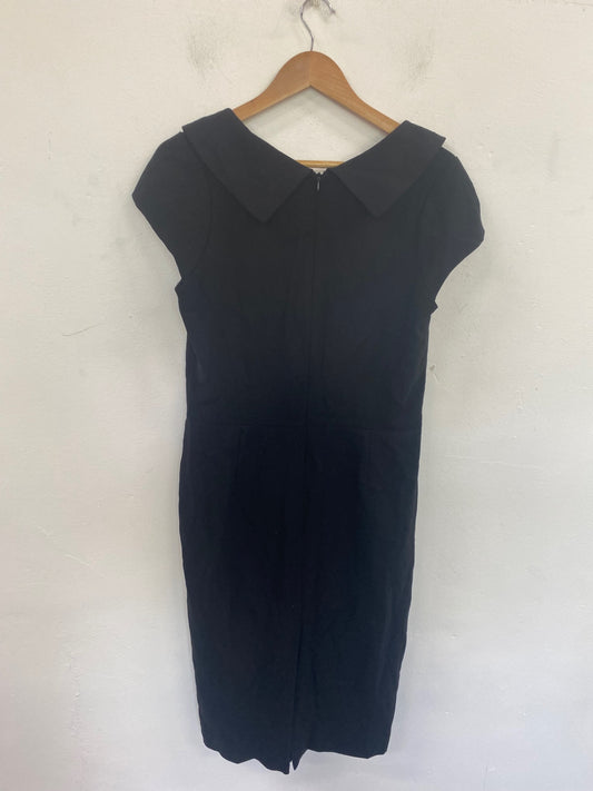 Gorgeous HOBBS Midi Dress UK14 Black NR002
