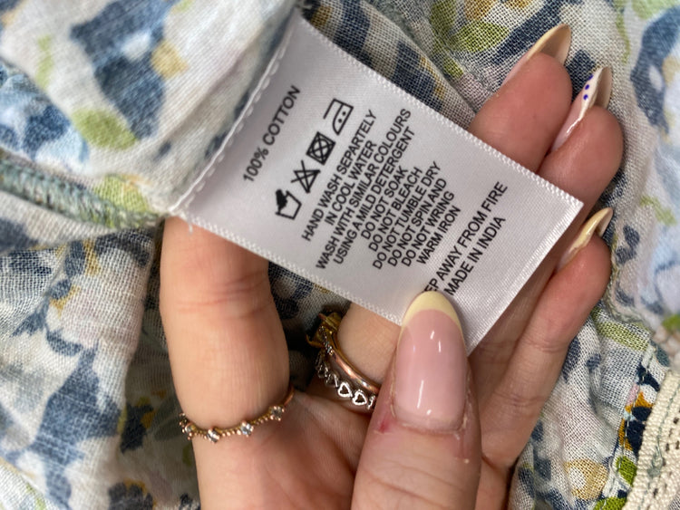 Gorgeous M.a.b.e Maxi Dress UK XS Green blue floral LB006